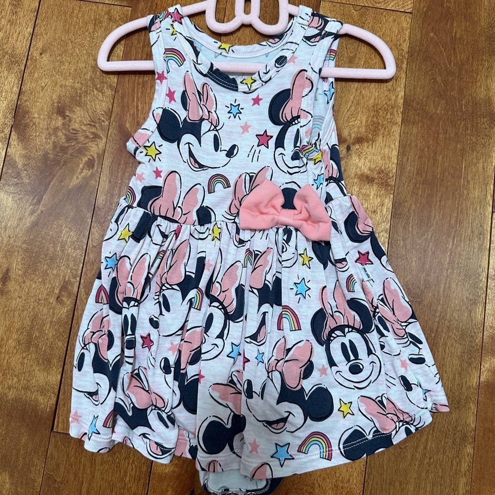 Little Sleepies Minnie Mouse Forever bodysuit twirl dress